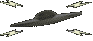 Animated flying saucer.