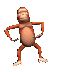 3D animated dancing monkey.